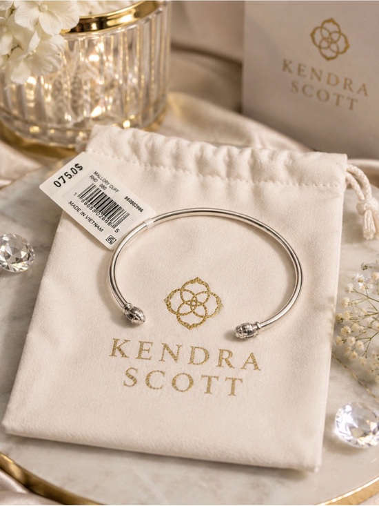 Kendra Scott Jewelry - Kendra Scott Silver Open Cuff Bracelet with Textured Endstones
